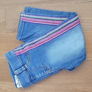 Girls Jordache jegging blue pink stripe 2T